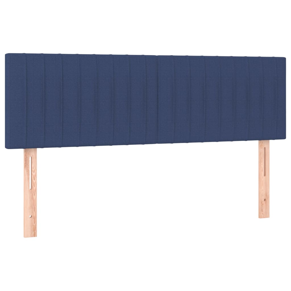 Box spring postel s matrací a LED modrá 140x190 cm textil