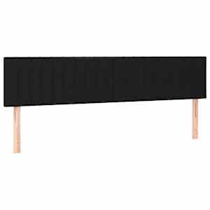 Box spring postel s matrací a LED černá 200x200 cm textil - obrázek 7