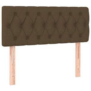 Box spring postel s matrací a LED tmavě hnědá 100x200 cm textil - obrázek 7