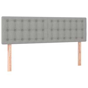 Box spring postel s matrací a LED světle šedá 140x190 cm textil - obrázek 7