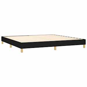 Box spring postel s matrací a LED černá 200x200 cm textil - obrázek 5