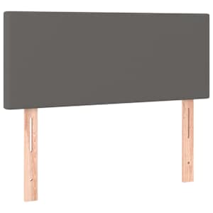Box spring postel s matrací a LED šedá 80 x 200 cm umělá kůže - obrázek 7