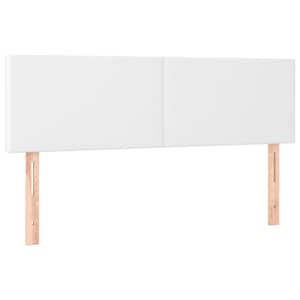 Box spring postel s matrací a LED bílá 140x190 cm umělá kůže - obrázek 7
