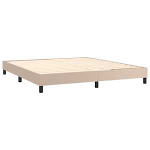 Box spring postel matrace a LED cappuccino 160x200cm umělá kůže - obrázek 5