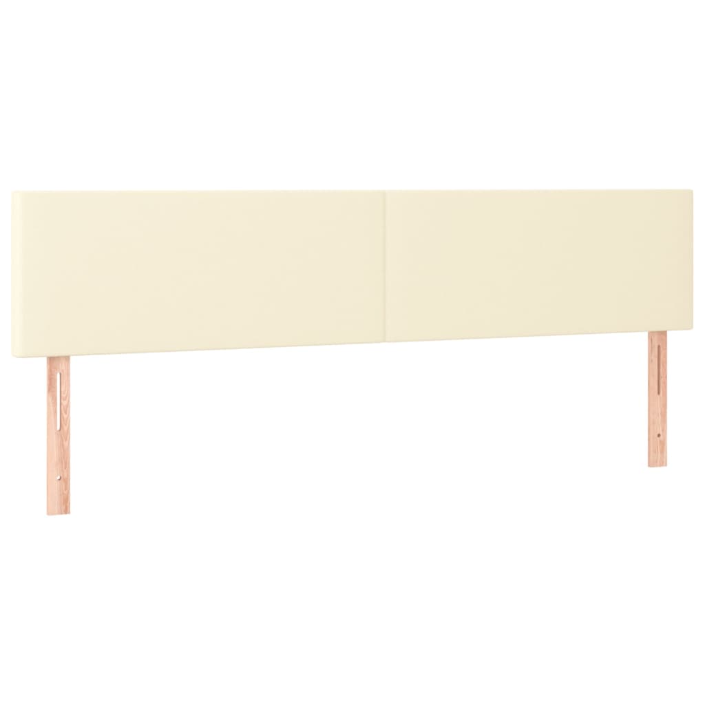 Box spring postel s matrací a LED krémová 180x200cm umělá kůže - obrázek 7
