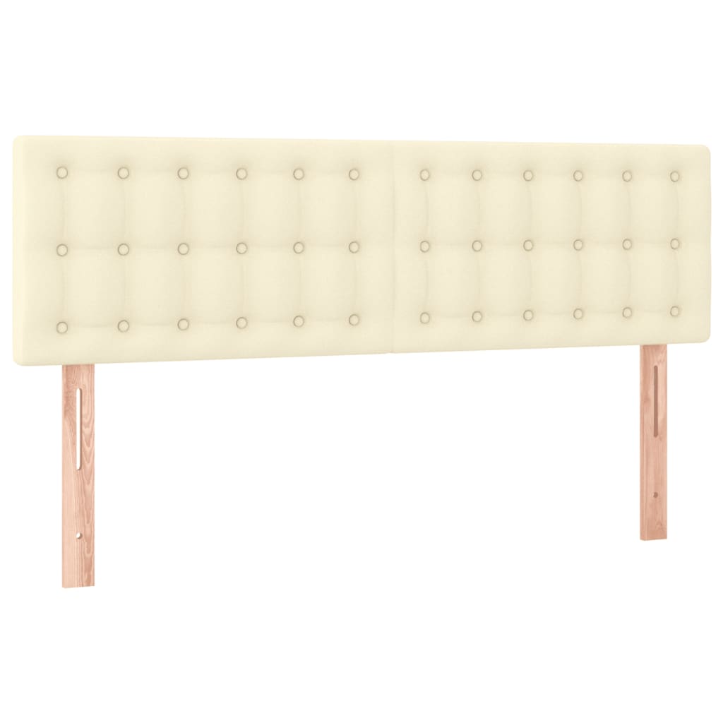 Box spring postel s matrací a LED krémová 140x190 cm umělá kůže - obrázek 7