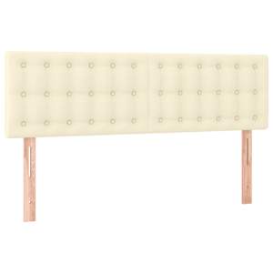 Box spring postel s matrací a LED krémová 140x190 cm umělá kůže - obrázek 7