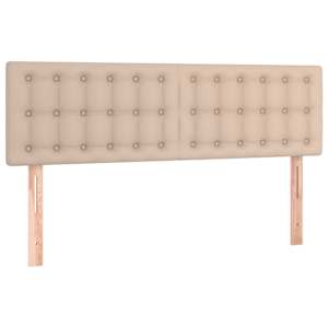 Box spring postel matrace a LED cappuccino 140x190cm umělá kůže - obrázek 7