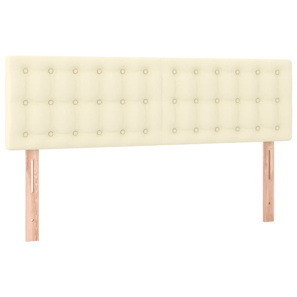 Box spring postel s matrací a LED krémová 140x200 cm umělá kůže - obrázek 7