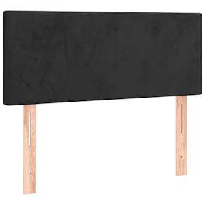 Box spring postel s matrací a LED černá 80 x 200 cm samet - obrázek 7