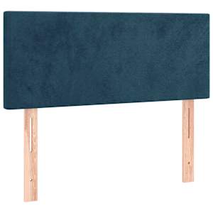 Box spring postel s matrací a LED tmavě modrá 120x200 cm samet - obrázek 7