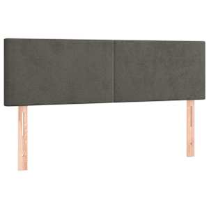Box spring postel s matrací a LED tmavě šedá 140x200 cm samet - obrázek 7