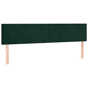 Box spring postel s matrací a LED tmavě zelená 160x200 cm samet - obrázek 7