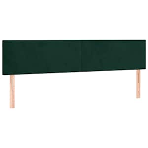 Box spring postel s matrací a LED tmavě zelená 180x200 cm samet - obrázek 7