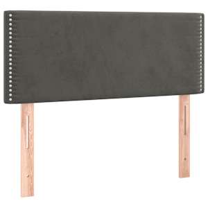 Box spring postel s matrací a LED tmavě šedá 80 x 200 cm samet - obrázek 7