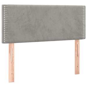 Box spring postel s matrací a LED světle šedá 120x200 cm samet - obrázek 7
