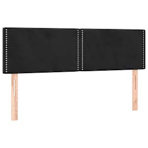 Box spring postel s matrací a LED černá 140x190 cm samet - obrázek 7