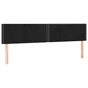 Box spring postel s matrací a LED černá 160x200 cm samet - obrázek 7