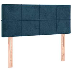 Box spring postel s matrací a LED tmavě modrá 100x200 cm samet - obrázek 7