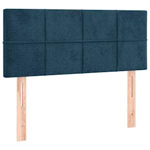 Box spring postel s matrací a LED tmavě modrá 120x200 cm samet - obrázek 7
