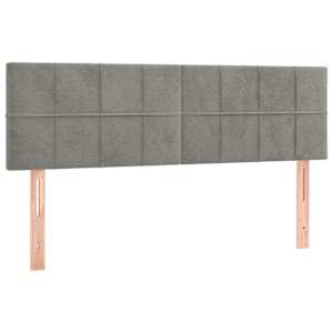 Box spring postel s matrací a LED světle šedá 140x190 cm samet - obrázek 7
