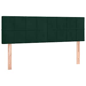 Box spring postel s matrací a LED tmavě zelená 140x190 cm samet - obrázek 7