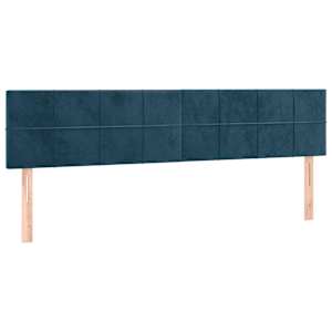 Box spring postel s matrací a LED tmavě modrá 180x200 cm samet - obrázek 7