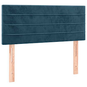 Box spring postel s matrací a LED tmavě modrá 80 x 200 cm samet - obrázek 7