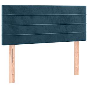 Box spring postel s matrací a LED tmavě modrá 90x190 cm samet - obrázek 7