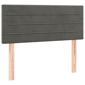 Box spring postel s matrací a LED tmavě šedá 100x200 cm samet - obrázek 7