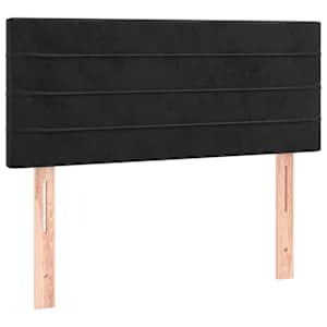 Box spring postel s matrací a LED černá 100x200 cm samet - obrázek 7