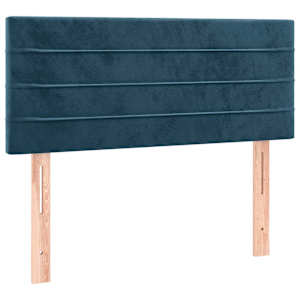 Box spring postel s matrací a LED tmavě modrá 120x200 cm samet - obrázek 7
