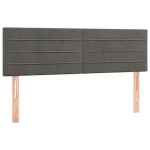 Box spring postel s matrací a LED tmavě šedá 140x200 cm samet - obrázek 7