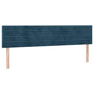 Box spring postel s matrací a LED tmavě modrá 160x200 cm samet - obrázek 7