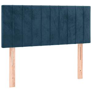 Box spring postel s matrací a LED tmavě modrá 80 x 200 cm samet - obrázek 7