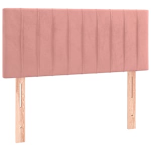 Box spring postel s matrací a LED růžová 80 x 200 cm samet - obrázek 7
