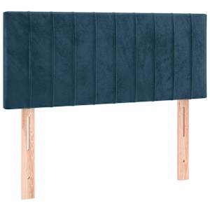 Box spring postel s matrací a LED tmavě modrá 90x190 cm samet - obrázek 7