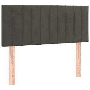 Box spring postel s matrací a LED tmavě šedá 100x200 cm samet - obrázek 7