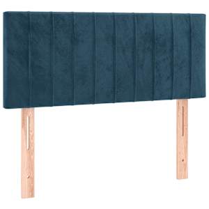 Box spring postel s matrací a LED tmavě modrá 100x200 cm samet - obrázek 7