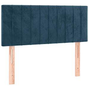 Box spring postel s matrací a LED tmavě modrá 120x200 cm samet - obrázek 7