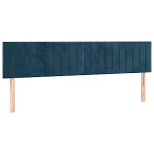 Box spring postel s matrací a LED tmavě modrá 180x200 cm samet - obrázek 7