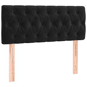 Box spring postel s matrací a LED černá 90x190 cm samet - obrázek 7