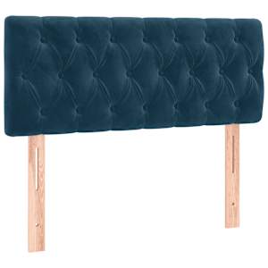 Box spring postel s matrací a LED tmavě modrá 90x190 cm samet - obrázek 7