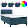 vidaXL kontinentaalvoodi madrats, LED, tumesinine, 100x200 cm, samet