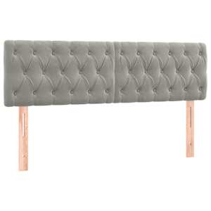 Box spring postel s matrací a LED světle šedá 140x190 cm samet - obrázek 7