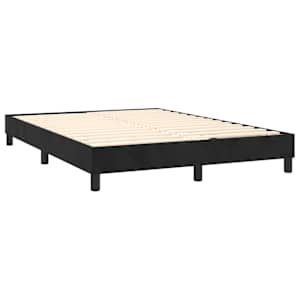 Box spring postel s matrací a LED černá 140x200 cm samet - obrázek 5