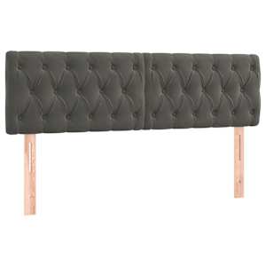 Box spring postel s matrací a LED tmavě šedá 160x200 cm samet - obrázek 7