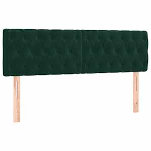 Box spring postel s matrací a LED tmavě zelená 160x200 cm samet - obrázek 7
