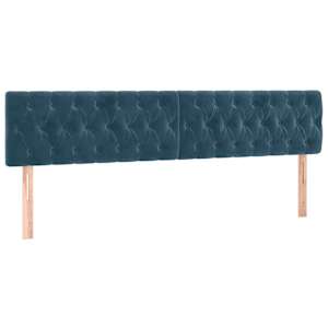 Box spring postel s matrací a LED tmavě modrá 180x200 cm samet - obrázek 7