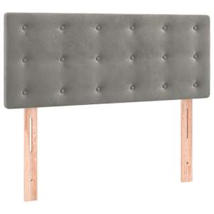 Box spring postel s matrací a LED světle šedá 80 x 200 cm samet - obrázek 7